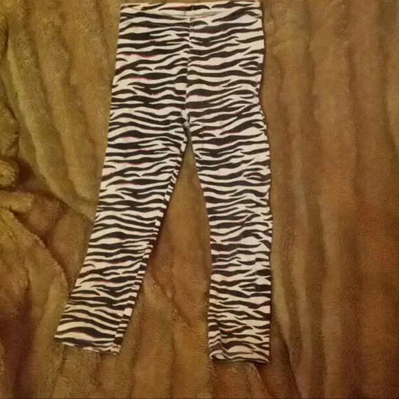 🍎3 For $15🍎Glitter Zebra Print Leggings - 6T - Picture 1 of 2